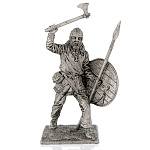 Оловянный солдатик миниатюра "Викинг с копьем и топором, 9-10 вв"